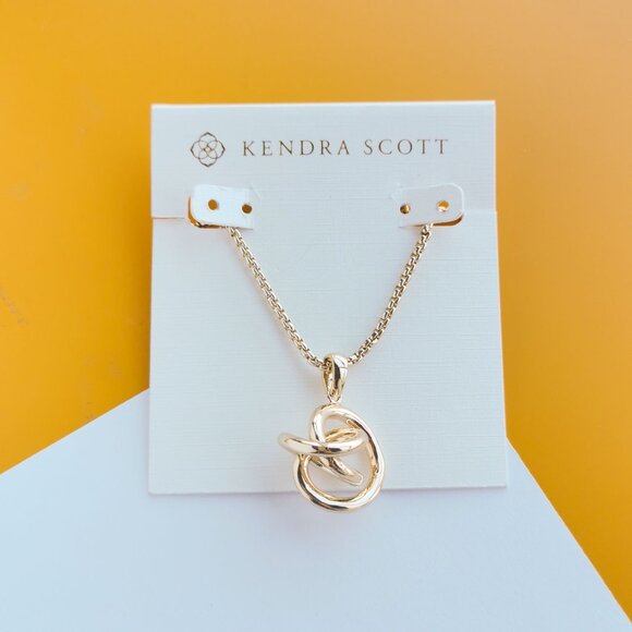 Kendra Scott Jewelry - Presleigh Love Knot Gold Pendant Necklace by Kendra Scott